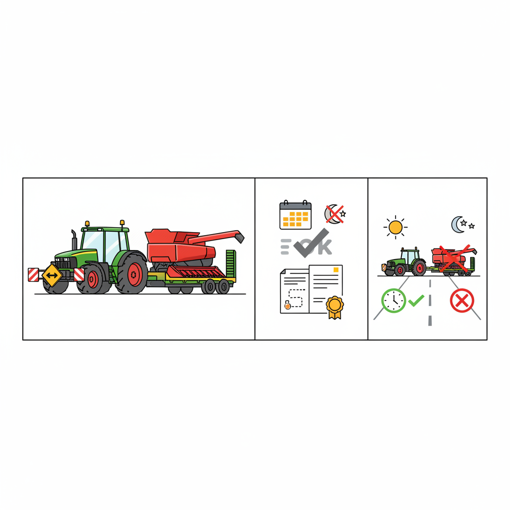 Análisis de la normativa de seguridad vial para el transporte de maquinaria agrícola por carretera