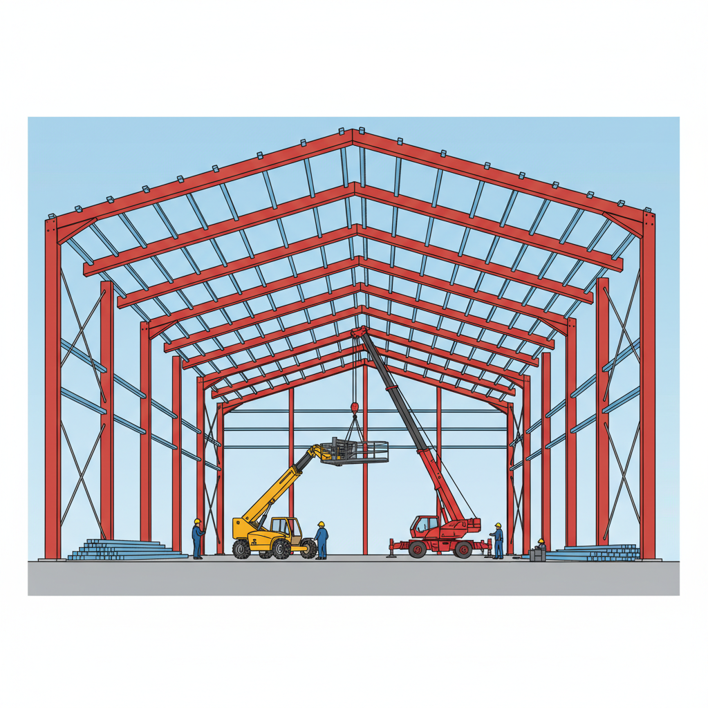Caso real: Construcción de una nave logística para maquinaria agrícola con estructura metálica y cerramiento sandwich