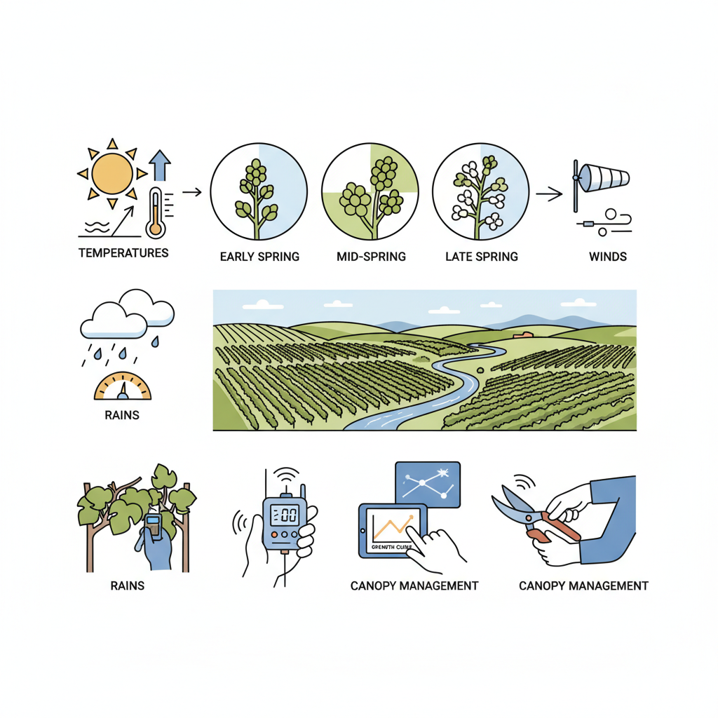 Cómo el Clima Primaveral de la Ribera del Duero Afecta a la Floración de la Vid