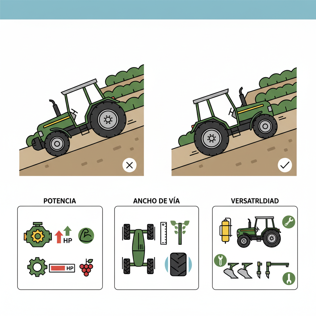Cómo elegir el tractor ideal para trabajos intensivos en viñedos de pendiente