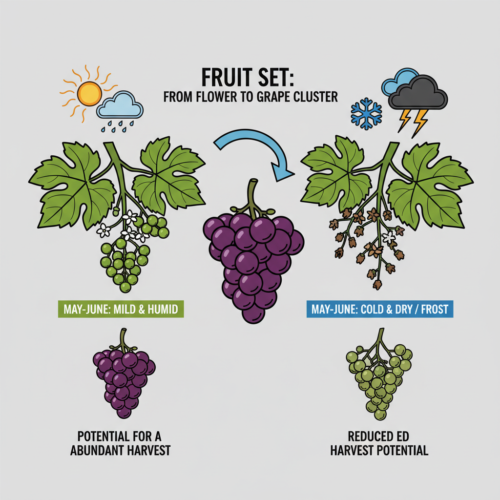 Cuajado del Fruto: Cómo el Clima Primaveral Define la Cosecha en la Ribera
