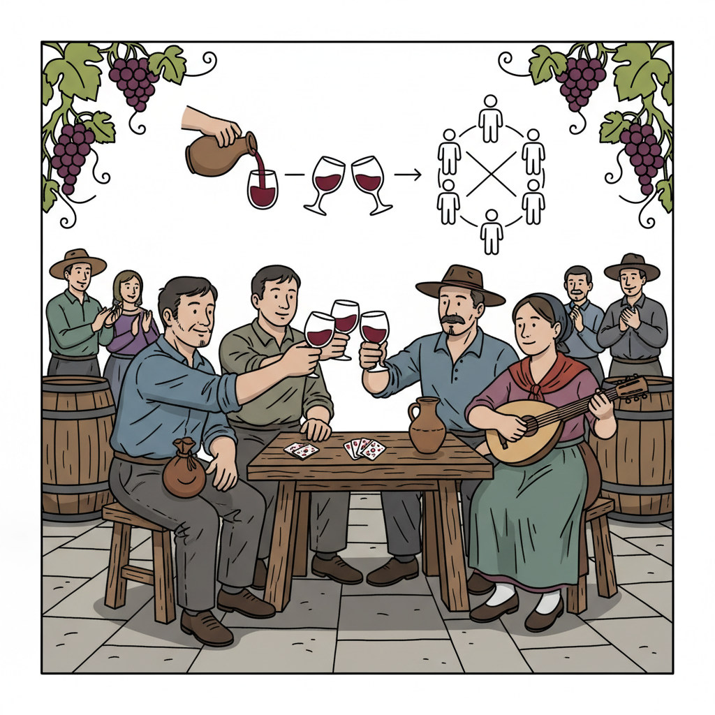 El Ritual del Brindis: Cómo se Bebía el Vino en las Tabernas de la Ribera de Antaño