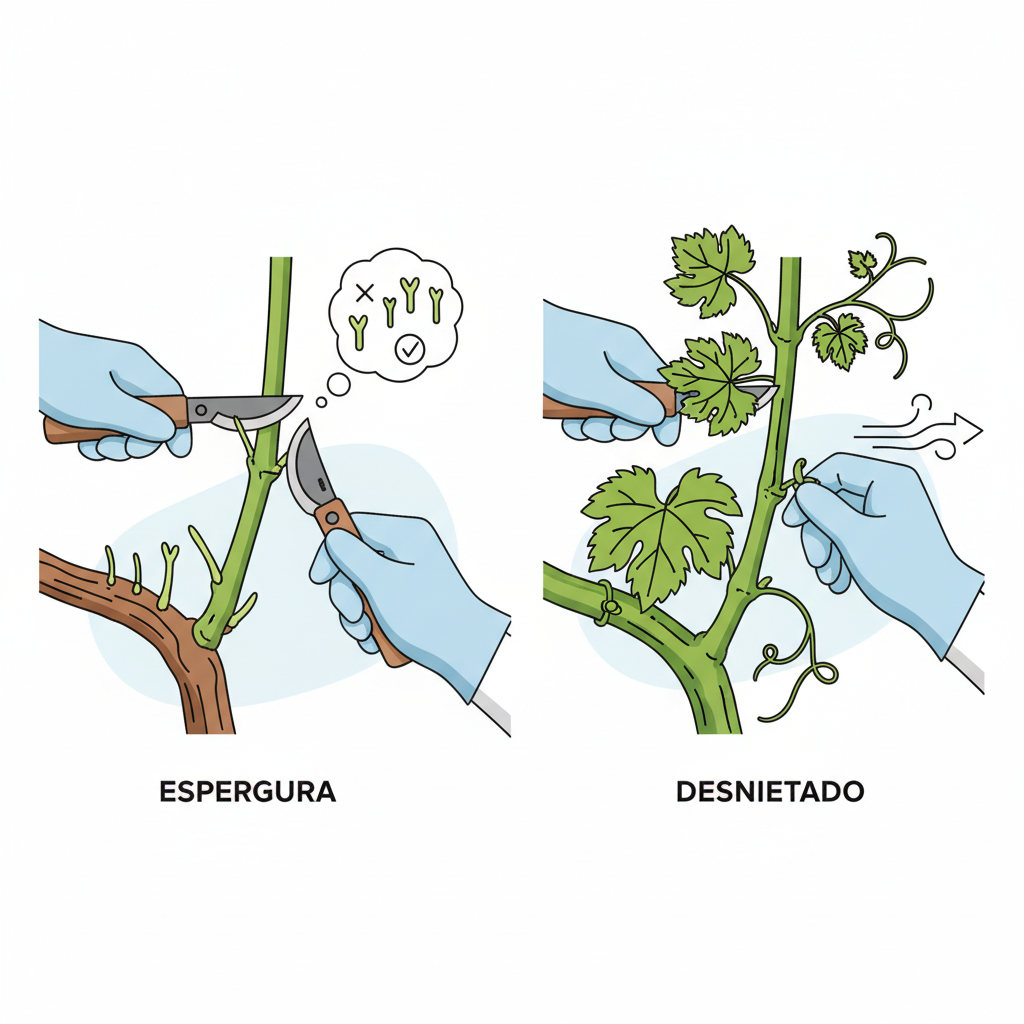 Espergura y Desnietado: Primeros Pasos para un Viñedo Saludable en Primavera