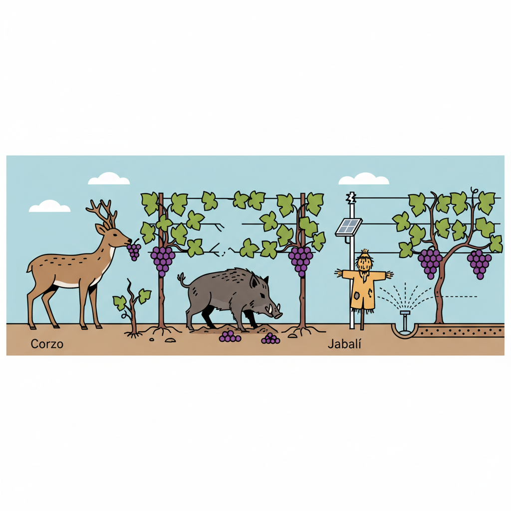 Fauna del Viñedo: La Compleja Relación entre el Corzo, el Jabalí y la Uva
