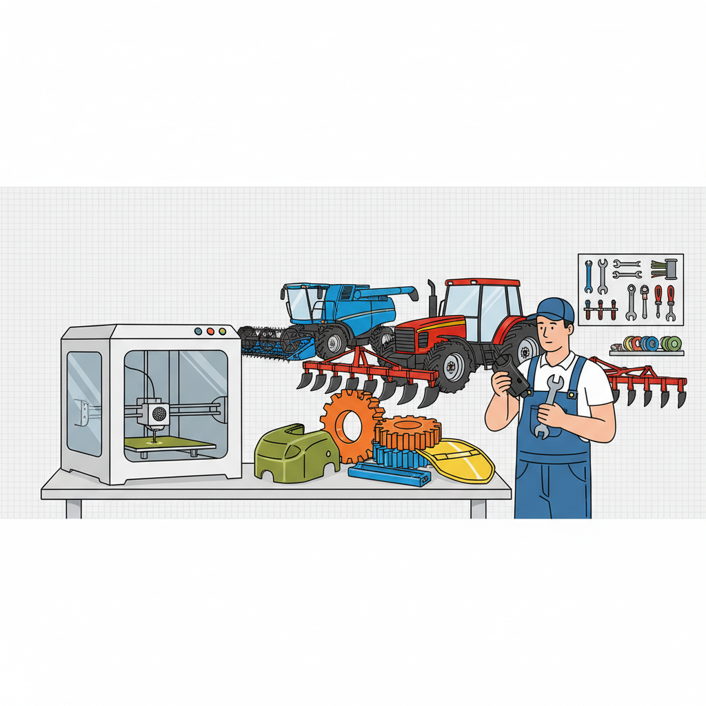 Impresión 3D de piezas de recambio y prototipado rápido en el taller metálico agrícola