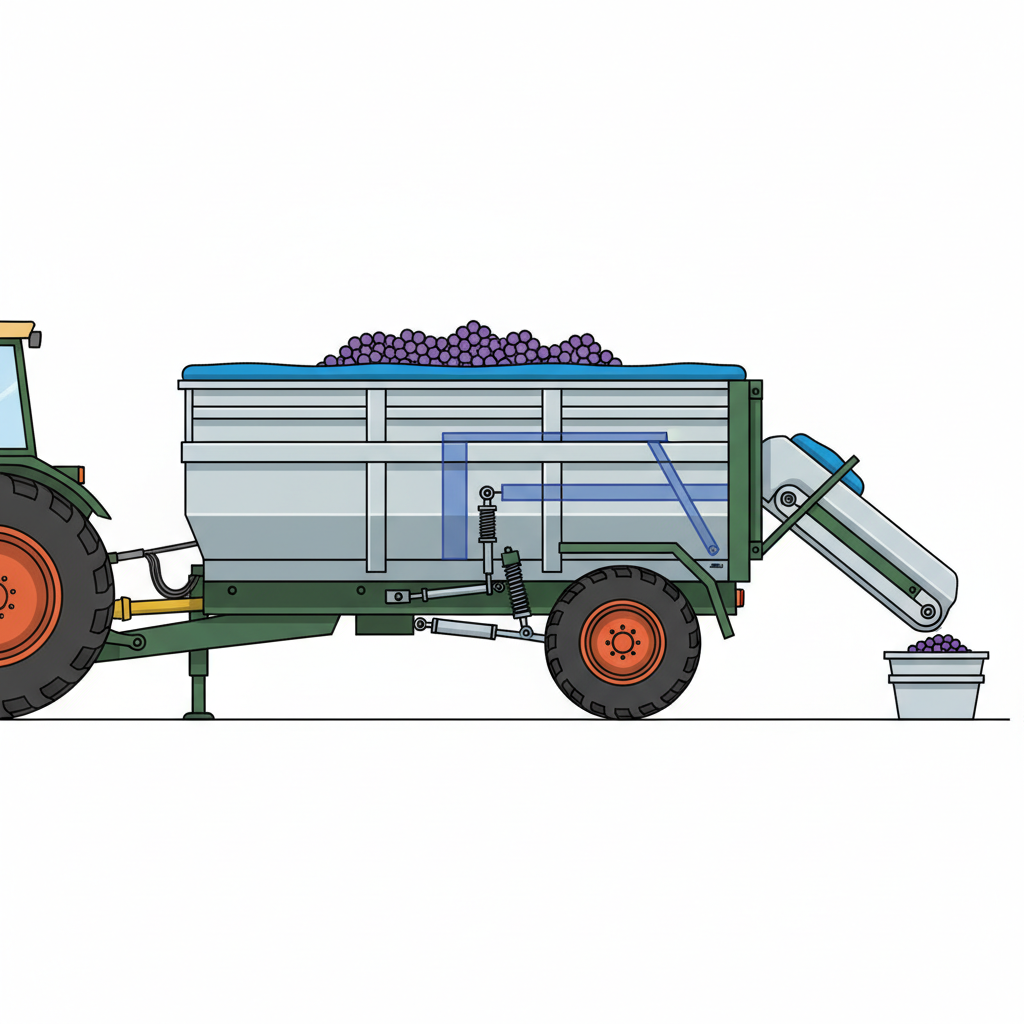 Remolques agrícolas especializados: Transporte seguro de la uva desde el viñedo