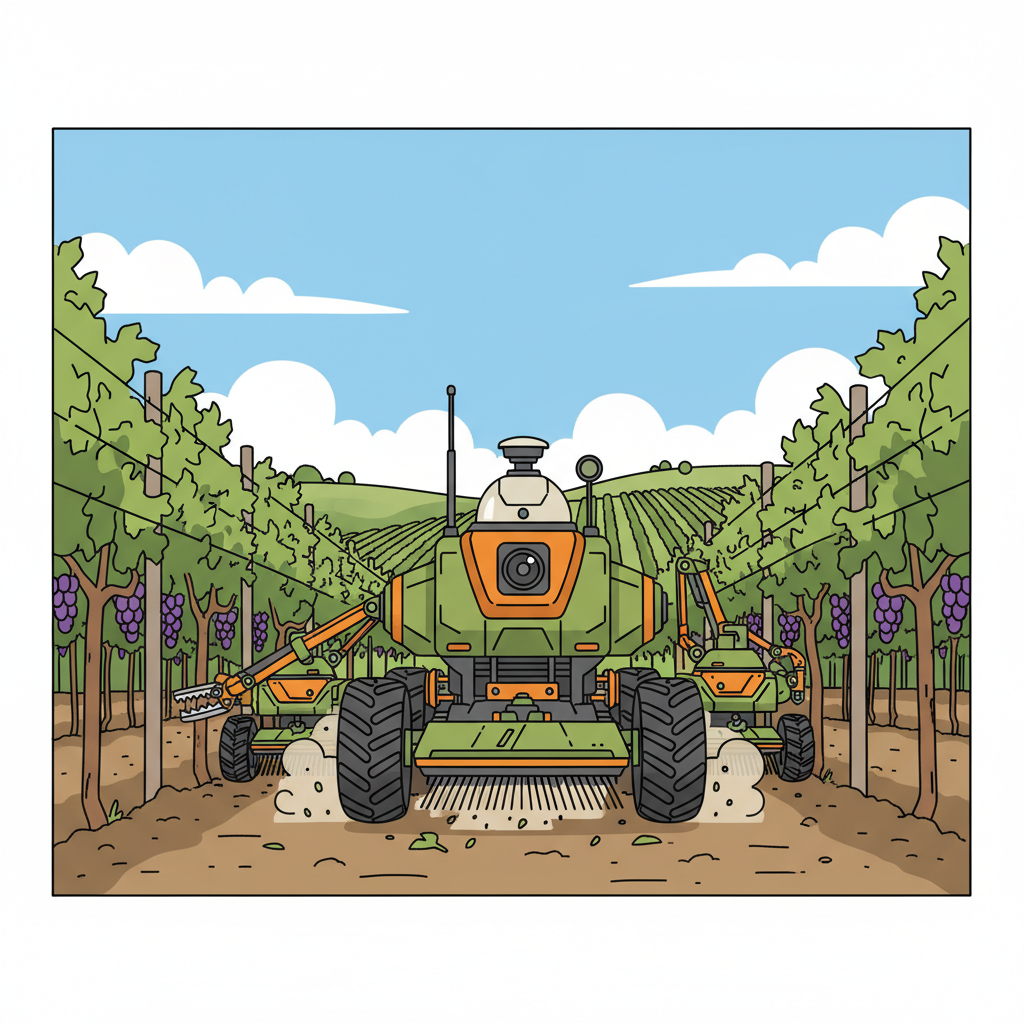 Robots autónomos para el desbroce en la línea de cultivo del viñedo