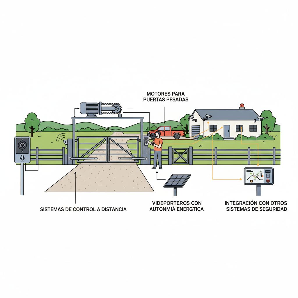 Sistemas de automatización para puertas de garaje y accesos en fincas aisladas