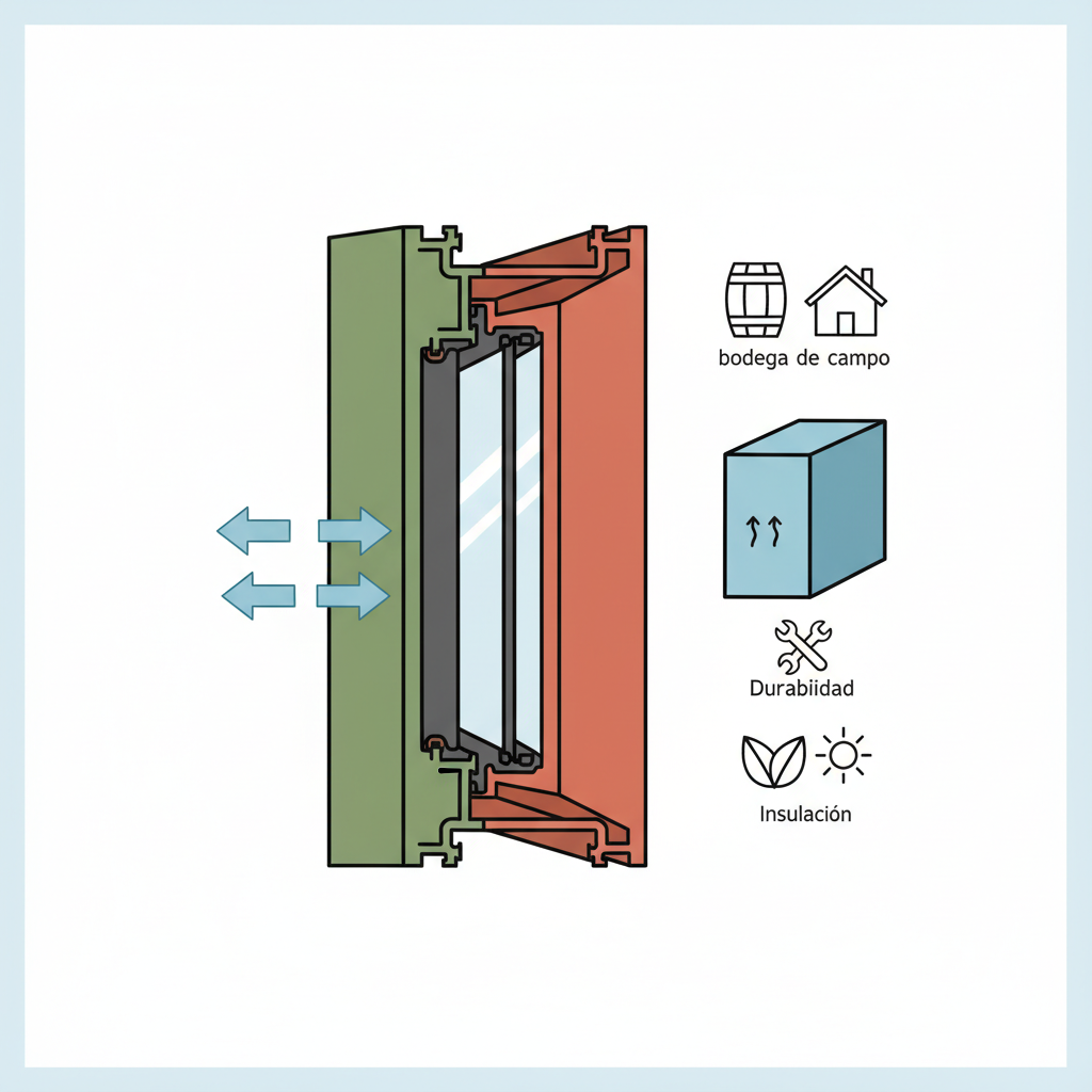 Ventanas de aluminio con rotura de puente térmico (RPT): La solución definitiva para bodegas y casas de campo